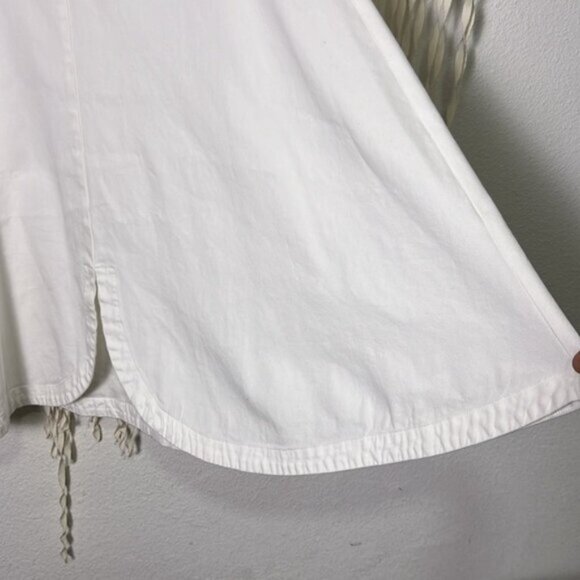 ALPHA60 White Cotton Blend A-Line Midi Length Skirt Size Small - Picture 3 of 9